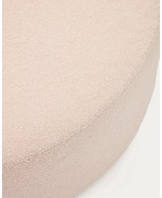 Jasnoróżowy puf z materiału bouclé Kaeli – Kave Home
