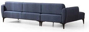 Niebieska sofa narożna Belissimo, lewy narożnik – Balcab Home