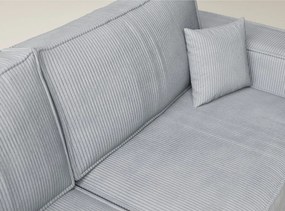 Szary sztruksowy rozkładany/ze schowkiem narożnik (lewostronny/w kształcie litery L) Tonga – Maison de Rêve