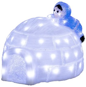 Ozdoba świetlna zewnętrzna, igloo z akrylu, 70 LED