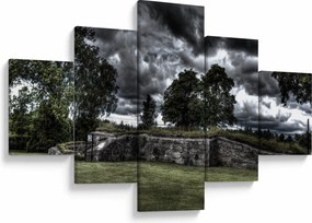 Obraz zachmurzonego nieba (125x70 cm)