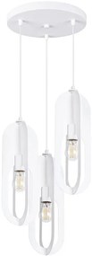 Biała potrójna industrialna lampa nad stół - 3X A652 D3-W92