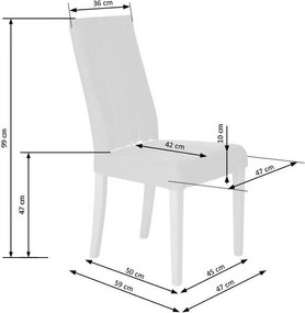 Tapicerowane krzesło na białych nogach Diego
