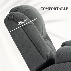 HOMCOM Elektryczny fotel z funkcją pomocy przy wstawaniu i relaksacyjny z masażem i ogrzewaniem, podnóżkiem, pilotem i boczną kieszenią