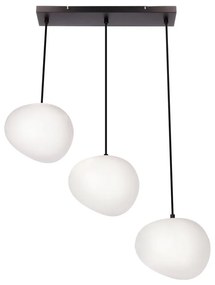 Czarno-biała lampa wisząca Stones – Candellux Lighting