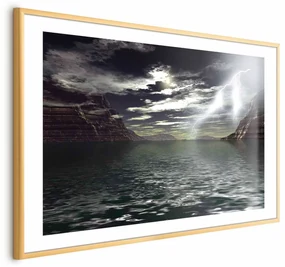 Plakat Burza 42x29,7 cm z ramą złotą z marginesem ARTGEIST B