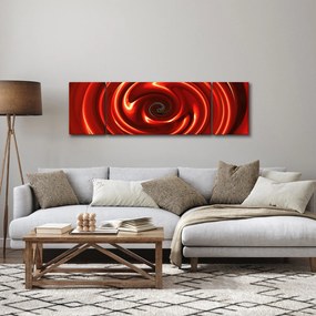 Abstrakcyjny obraz - czerwona spirala (170x50 cm)