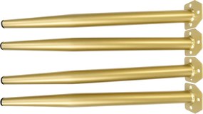Krzesło Victor tkanina Welur noga metalowa : Kolor nogi - Złota stożek, Kolor tkaniny - VELVET - MG06, Typ siedziska - Siedzisko stałe