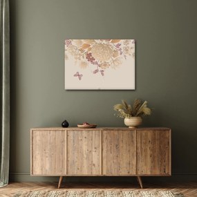 Obraz - Vintage kwiaty i motyle (70x50 cm)