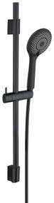 Czarny zestaw prysznicowy ze stali nierdzewnej 70 cm Water Saving – Wenko