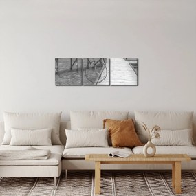 Obraz - Malediwy (z zegarem) (90x30 cm)