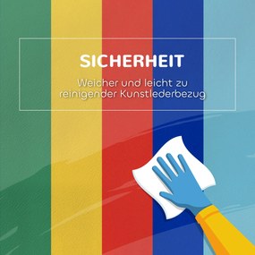 HOMCOM Miękkie klocki – zabawki do wspinaczki i raczkowania, skóra ekologiczna, pianka EPE, wielobarwne, różne kształty