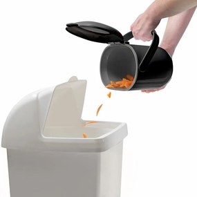 Czarno-szary pojemnik na odpadki organiczne Addis Caddy, 2,5 l