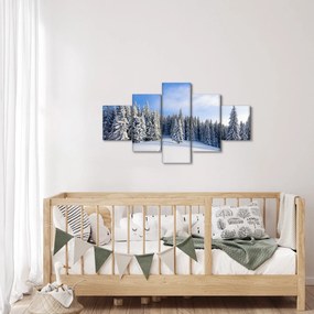 Obraz - Zima w lasach (125x70 cm)