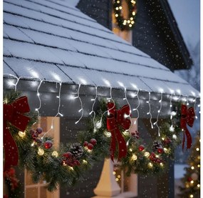 Brilagi - Zewnętrzny łańcuch świąteczny LED 400×LED/8 funkcji, 23 m, IP44, zimna biel