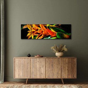Obraz pomarańczowego kwiatu (170x50 cm)