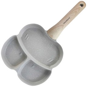 Szara patelnia z 3 sekcjami do smażenia jajek G4-Z73