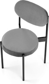 Proste krzesło K509 z welurową tapicerką