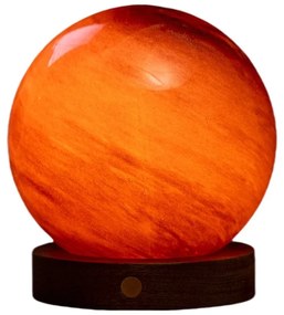 Lampa stołowa LED w ciemnym naturalnym kolorze ze szklanym kloszem (wysokość 13 cm) Sand Storm – Gingko