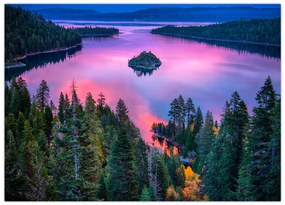 Obraz na szkle - Jezioro Tahoe, Sierra Nevada, Kalifornia, USA (70x50 cm)