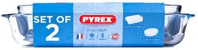 Zestaw szklanych naczyń żaroodpornych Pyrex, 2szt., 2,7 l + 2,2 l