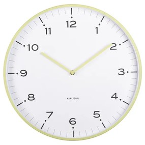 Karlsson 6011GR designerski zegar ścienny żółty,średnica 40 cm