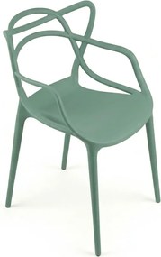 Zielone krzesło plastikowe KATO