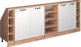 Szafka kuchenna na dach skośny biały domek wiejski 210x46x81.6 r-line