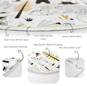 Żółto-biały dywan dziecięcy ø 80 cm Comfort – Mila Home