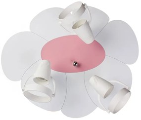 Biało-różowa dziecięca lampa sufitowa - S212-Vulpin