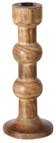 Drewniane świeczniki rzeźbione BUBBLES, 2 sztuki