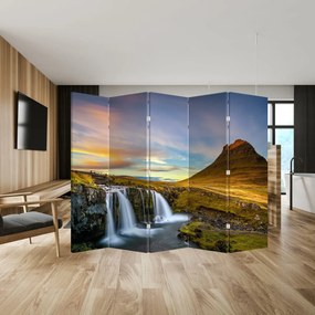Parawan - Góra i wodospady na Islandii (210x170 cm)