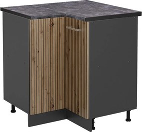 Szafka narożna dąb rzemieślniczy 75.6x60x81.6 r-line