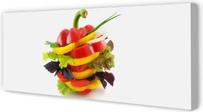 Zdjęcie na płótnie Kompozycja Papryki i Sałaty