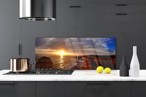 Panel Szklany Lśniąca Tafla Morza w Słońcu