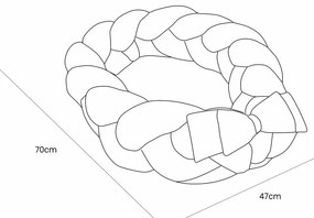 Biały kokon dla niemowląt 47x70 cm – Meowbaby