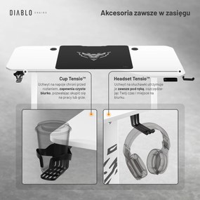 Biurko z regulacją wysokości DIABLO X-TENSIO 1600 białe
