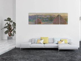Obraz - Claude Monet, Stacks of Wheat (End of Summer) , reprodukcje (170x50 cm)