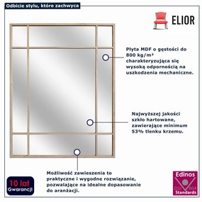Nowoczesne dębowe lustro wiszące C8-N65