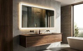 100x80 Prostokątne Lustro Łazienkowe Podświetlane LED01