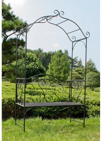 Czarna metalowa ławka ogrodowa Colima – Garden Pleasure