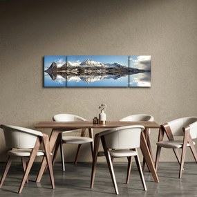Obraz gór i ich odbicie (170x50 cm)
