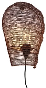 Orientalna lampa ścienna brązowa 35 cm - NidumKolonialny Oswietlenie wewnetrzne