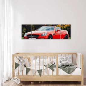 Obraz - czerwony Mercedes (170x50 cm)