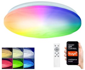 Solight WO792 - LED RGB Ściemniane oświetlenie WAVE LED/30W/230V Wi-Fi Tuya + pilot