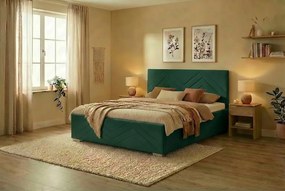 Łóżko CINDY 180x200 cm Turkusowy Bez materaca