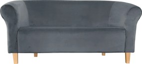 Sofa Milo tkanina Welur wygodna sofa tapicerowana do salonu i poczekalni : Kolor nogi - Drewno, Kolor tkaniny - VELVET - BL14, Typ tkaniny - Velvet, Wysokość nogi - 15 cm