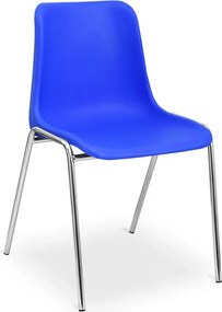 Niebieskie metalowe krzesło nowoczesne E3-K11