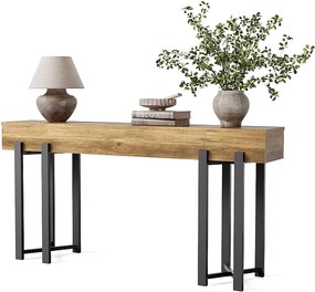 Stolik konsolowy 160 cm do przedpokoju, industrialny stolik za kanapą