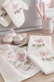 Ręczniki kuchenne BUTTERFLY, 3 szt Biały Zestaw (3szt., 40x60 cm)